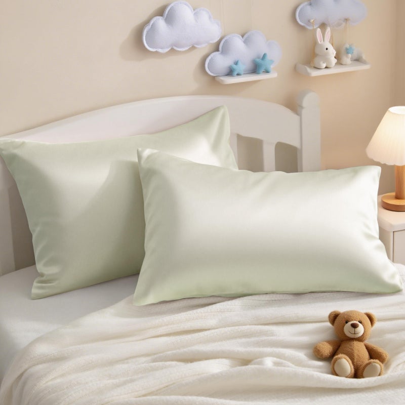 NTBAY Egyptian Cotton Toddler Pillowcases Set of 2 Travel Pillow Cases 500 Thread Count Cotton 13x18 Pillow Covers Envelope Closure Nursery Pillowcases 13x18 Inches Ivory - Image 2