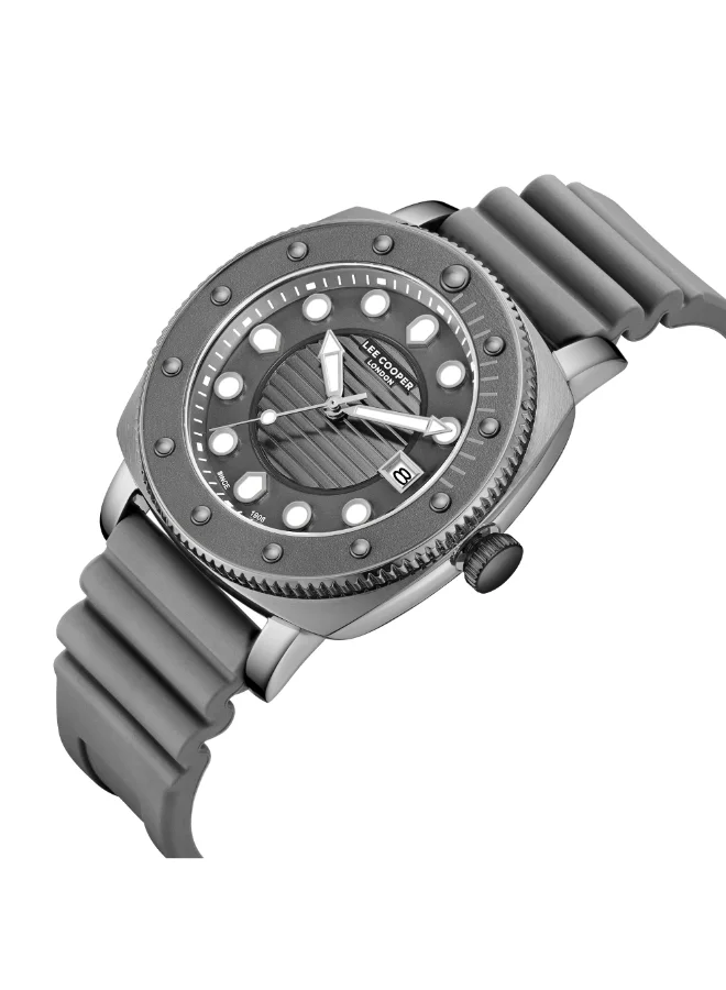 Lee Cooper Men's Silicone Analog Watch LC08193.066 - 43 mm