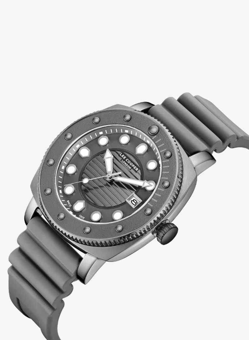 Lee Cooper Men's Silicone Analog Watch LC08193.066 - 43 mm