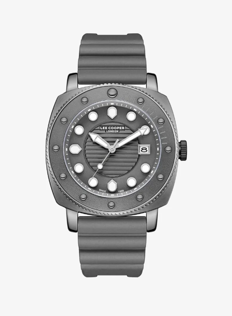 Lee Cooper Men's Silicone Analog Watch LC08193.066 - 43 mm