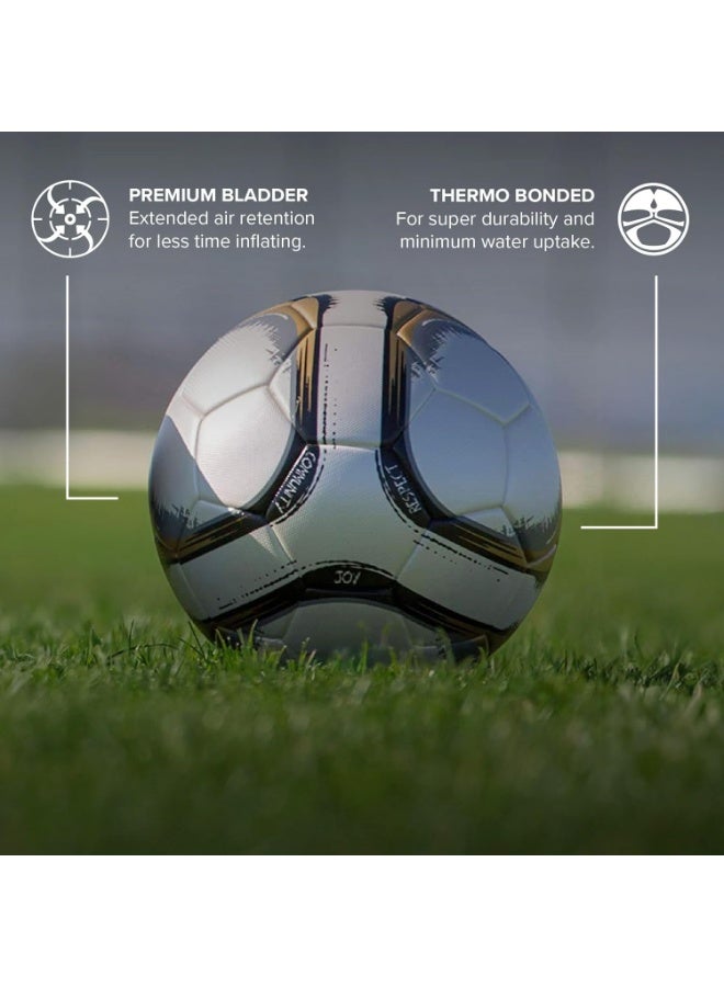 Senda Soccer Premier Series:Volta Professional, Size 5, Gold/Gray - Image 4