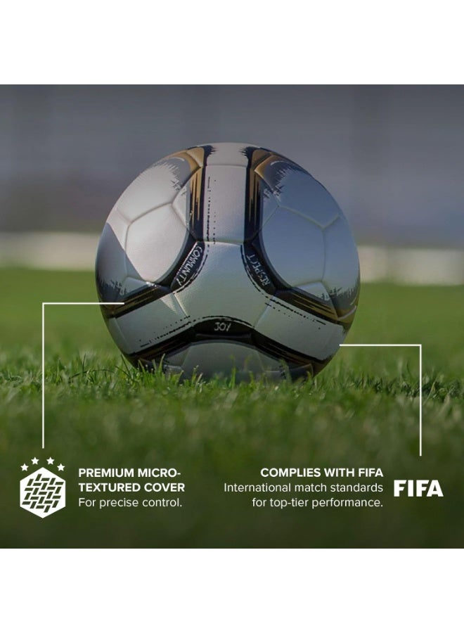 Senda Soccer Premier Series:Volta Professional, Size 5, Gold/Gray - Image 5