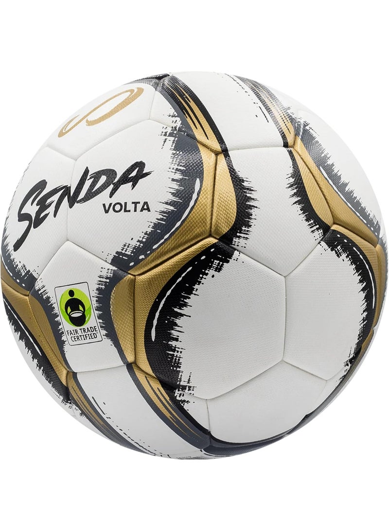 Senda Soccer Premier Series:Volta Professional, Size 5, Gold/Gray - Image 2