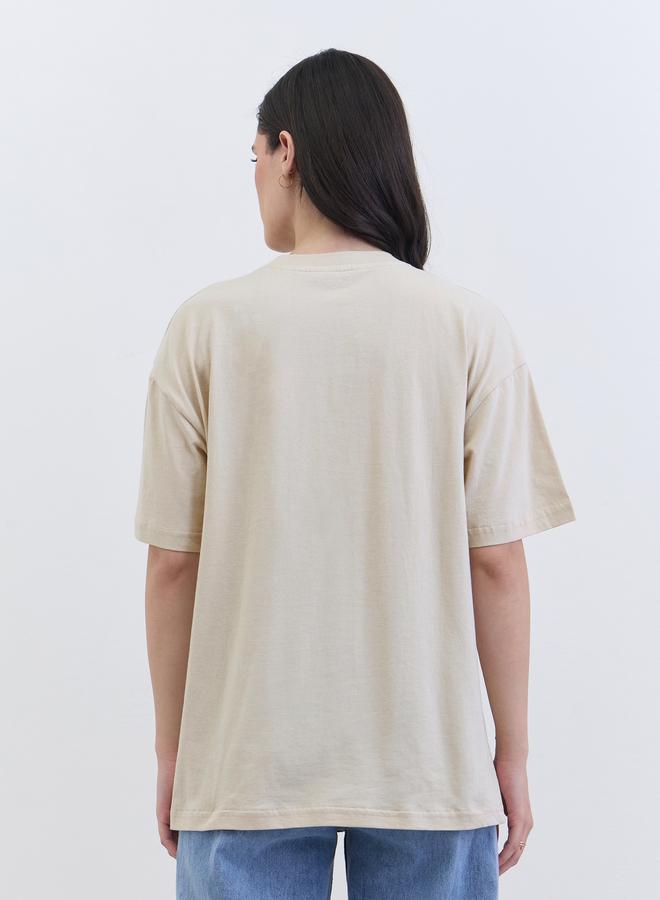 ستايلي تيشيرت واسع بطبعة بارزة - Image 5