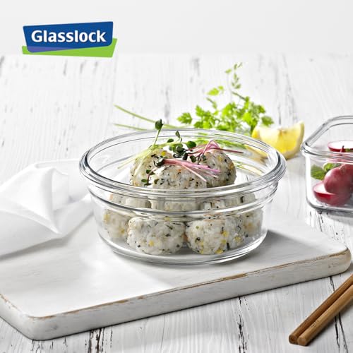 Glasslock Korea Tempered Glass Baking Dish with Lid - Ring Taper 850ml Round - Pudding Tray/Containers - Airtight Kitchen Storage Bowl/Container - Oven/Microwave/Dishwasher/Fridge/Freezer Safe - Image 2