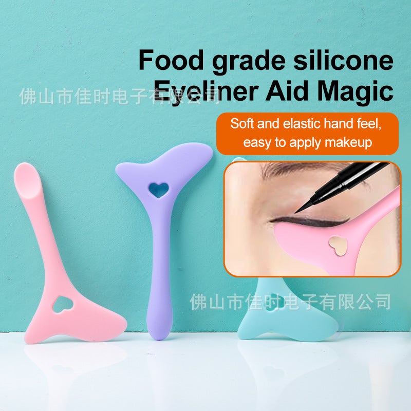 Silicone Eyeliner Aids Silicone Eye Makeup Eyeliner Auxiliary Artifact Crescent Baffle Eyelash Stamp - Image 5