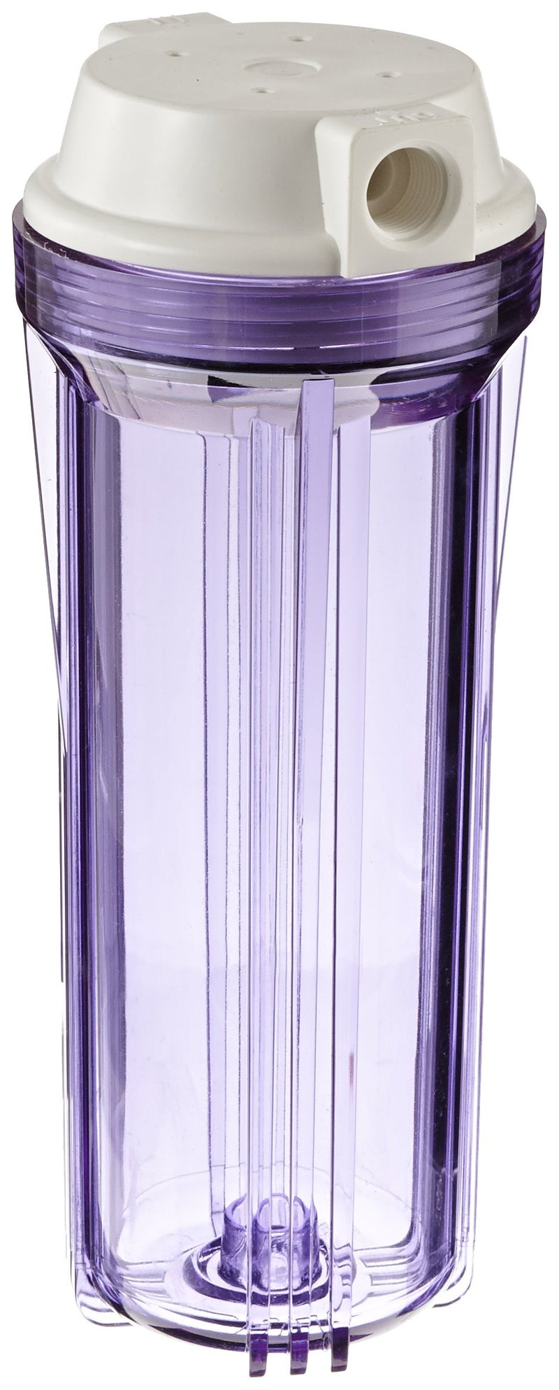 Hydronix HF210CLWH12 10 Clear Housing with White Flat Cap For RO Filtration Systems 12 Ports