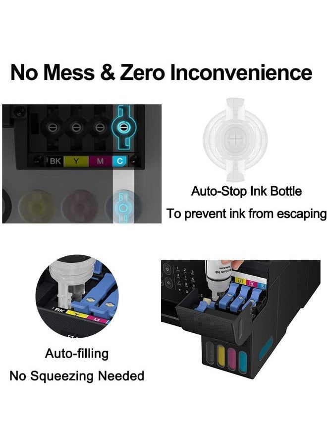 Printers Jack Compatible T522 Refill Ink Bottle Kit for EcoTank ET-2720, ET-4700, Ink with Black, Cyan, Magenta, Yellow 4-Pack ( Regular Refilled Ink ) - Image 5