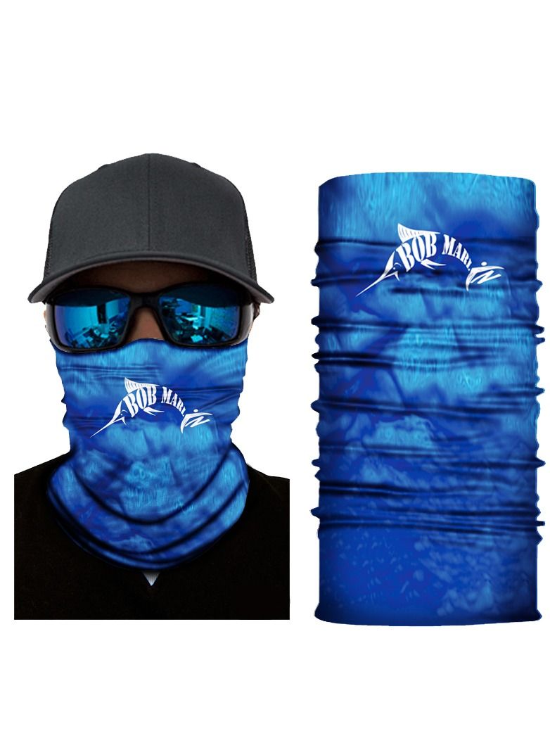 BOB MARLIN Marlin Uv+Protection Face Shield Bandana Ocean Blue - Image 2
