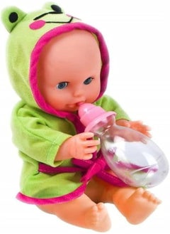 Bambolina Dimian Bambolina Amor Doll With A Bottle And Duck 33Cm, Green/Pink 