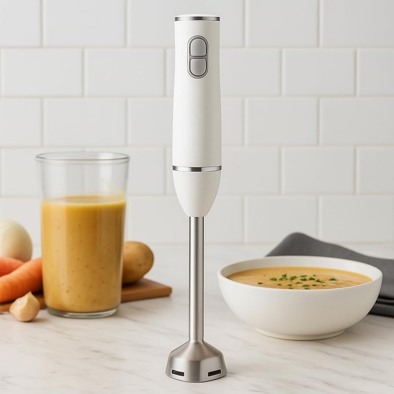 FITTO Powerful Stainless Steel Hand Blender Chopper – High-Speed Electric Food Processor for Smoothie, Soup, Sauce, and Puree – Durable, Multi-Purpose Kitchen Tool - Image 1
