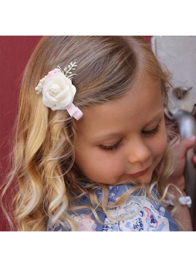 mligril Floral Hair Clips- 6pcs flower Hair Bow Accessories Set Lightweight Hair Bow with Boutique Fully Lined Alligator Clip for Baby Girl Toddles Infant - Image 5