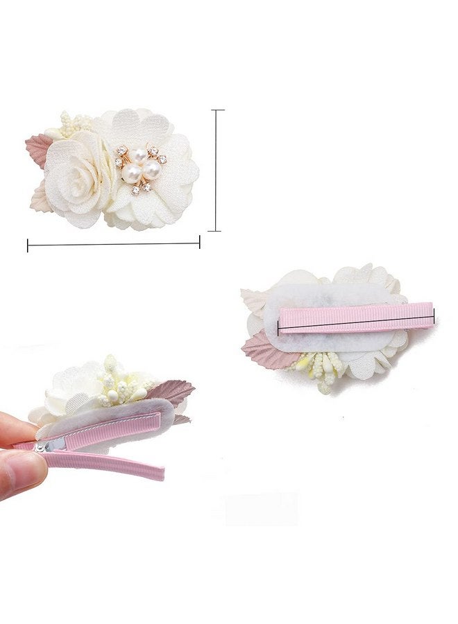 mligril Floral Hair Clips- 6pcs flower Hair Bow Accessories Set Lightweight Hair Bow with Boutique Fully Lined Alligator Clip for Baby Girl Toddles Infant - Image 3