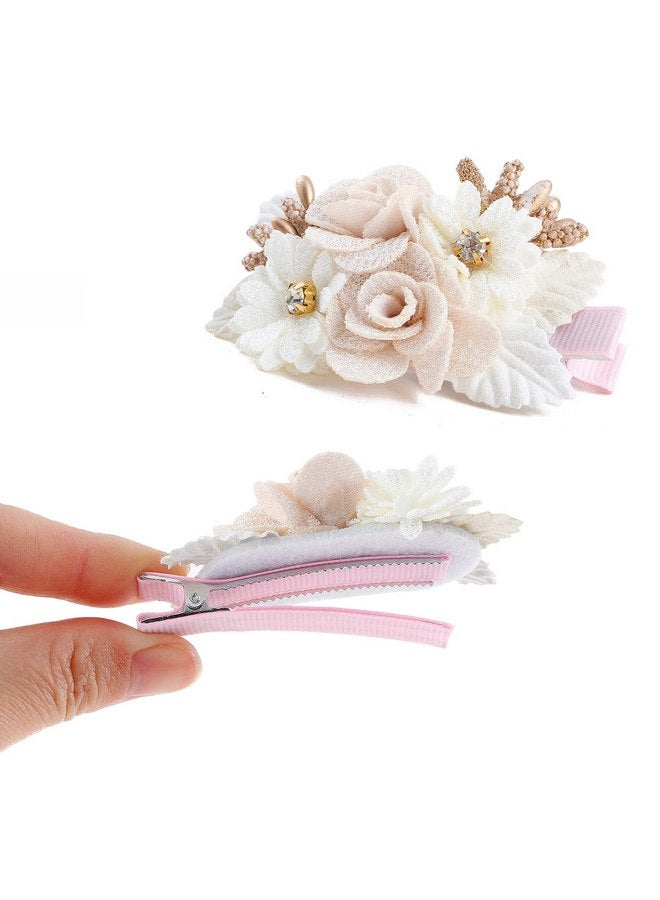 mligril Floral Hair Clips- 6pcs flower Hair Bow Accessories Set Lightweight Hair Bow with Boutique Fully Lined Alligator Clip for Baby Girl Toddles Infant - Image 2