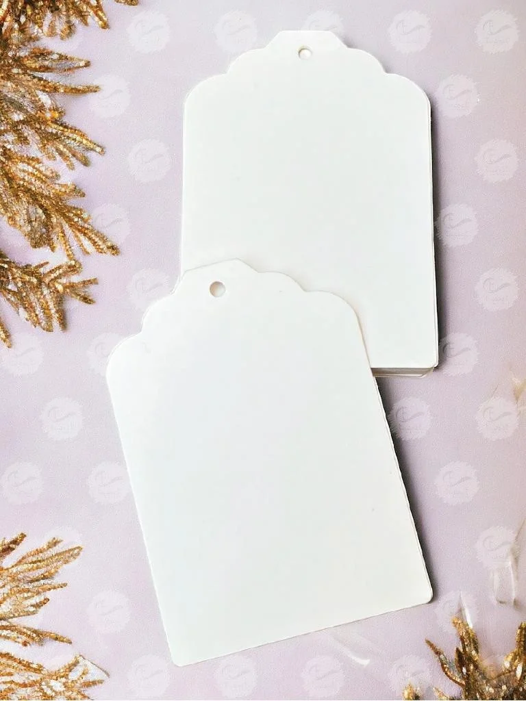 Tuğset Etiket Tuğset Label White Perforated Label 50 Pieces - Product Label - Invitation Name Tag - Note Card Product TAG-T946