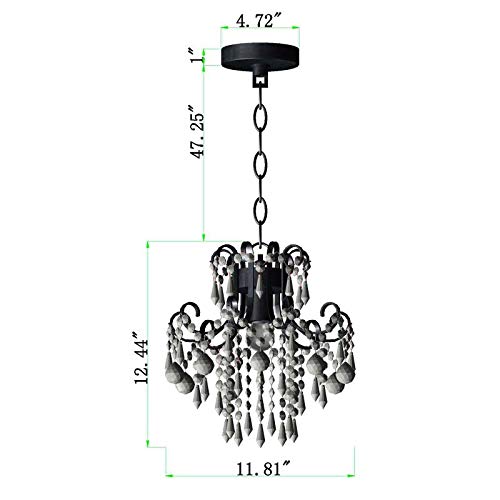 QS Q&S Mini Crystal Chandelier, Modern Pink Chandelier,Small Hanging Light Fixture for Princess Room Dressing Room Bathroom Clothing Store Salon W11.8 1 Light E26. UL Listed - Image 2