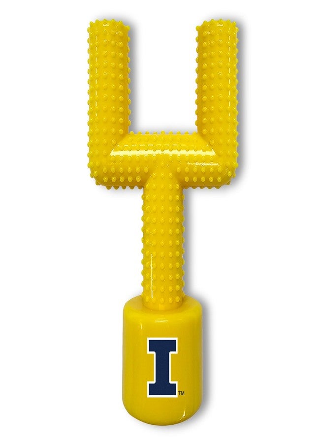 Pets First NCAA Illionois Fighting Illini Mega-Chew Hard Nylon Bacon-flavored Dog Bone Football Goal-Post Chew Toy. Interactive, Tasty & Fun Dog Chew Toy. Indestructible, Strong, Tough & Durable Pet Chew Toys - Image 1