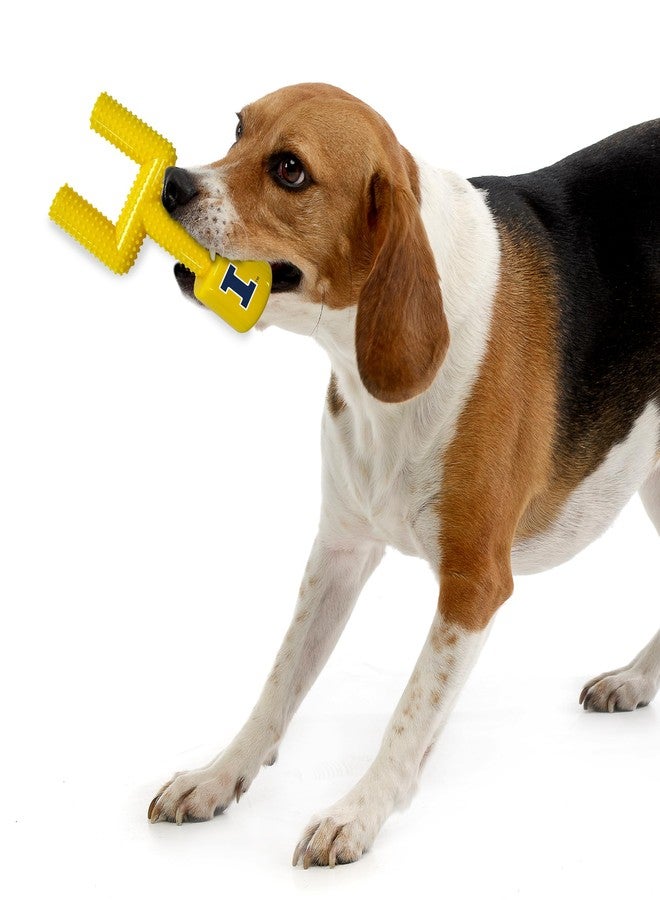 Pets First NCAA Illionois Fighting Illini Mega-Chew Hard Nylon Bacon-flavored Dog Bone Football Goal-Post Chew Toy. Interactive, Tasty & Fun Dog Chew Toy. Indestructible, Strong, Tough & Durable Pet Chew Toys - Image 5