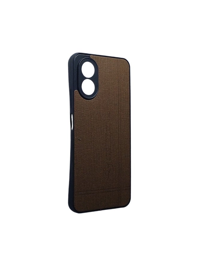 Phone Back Cover leather for Oppo A38 4G brown - Image 2
