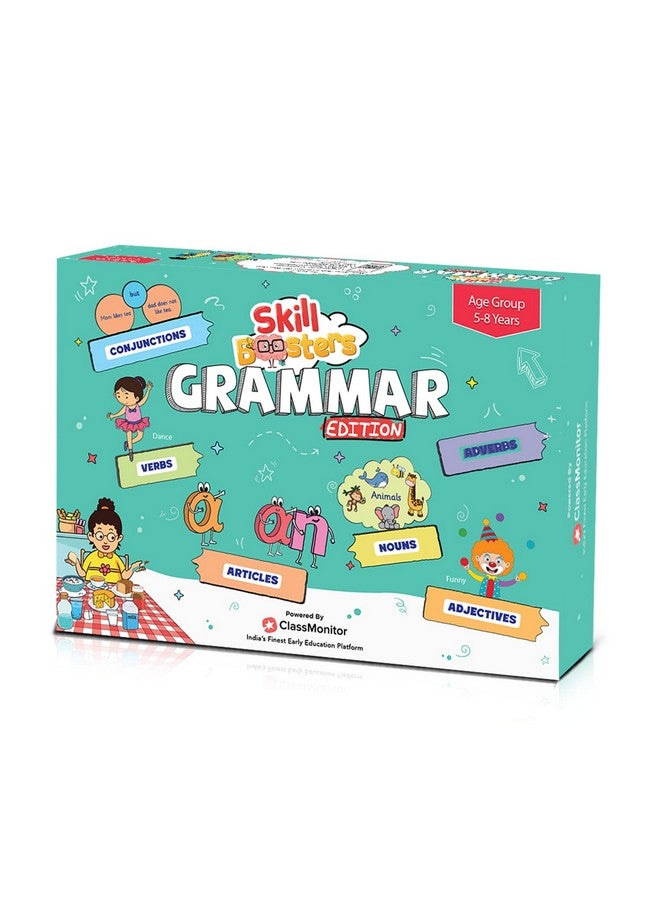 ClassMonitor English Grammar Learning Kit with Free Mobile App | Practice Workbook Educational Kit | Skill Booster Activity for Language Learning Nouns, Adjectives for Kids - Image 1