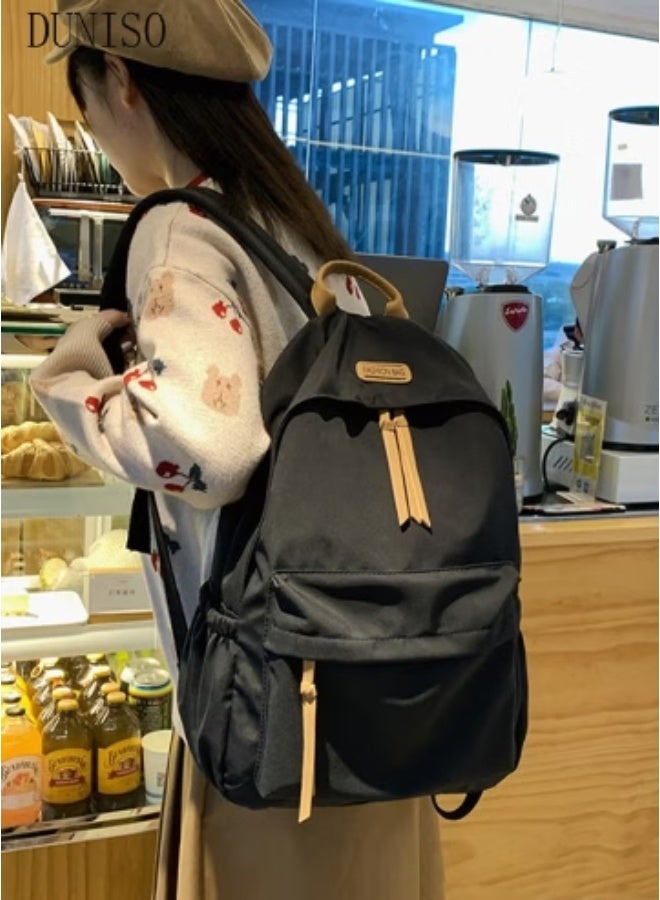 DUNISO Minimalist Black Backpack, A Must - Have for Students on the Go - Image 3