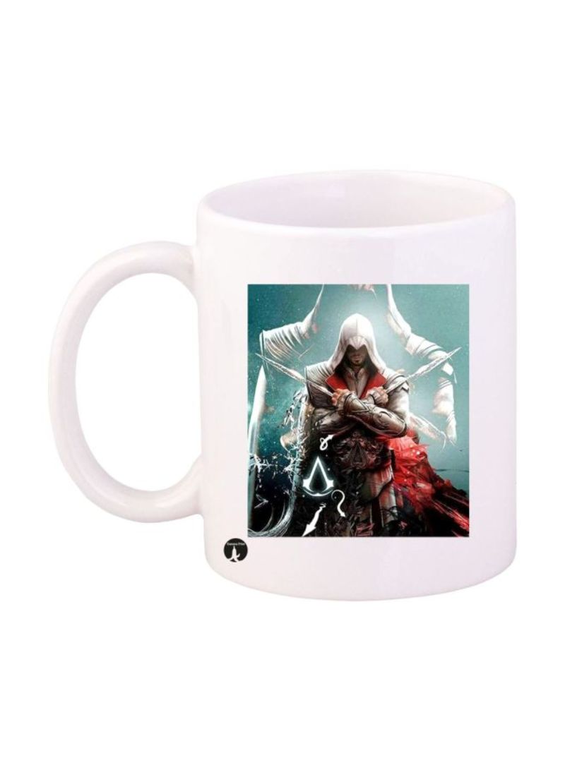 RKN Assassin's Creed Video Game Printed Mug White/Blue/Red Standard Size