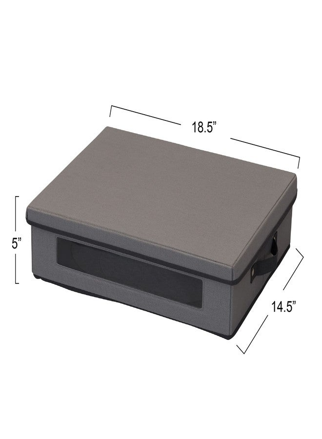 Household Essentials Platter Storage Chest, Gray - Image 3
