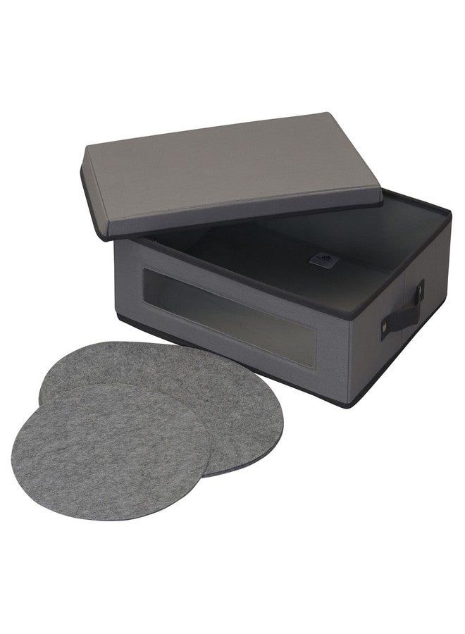 Household Essentials Platter Storage Chest, Gray - Image 4