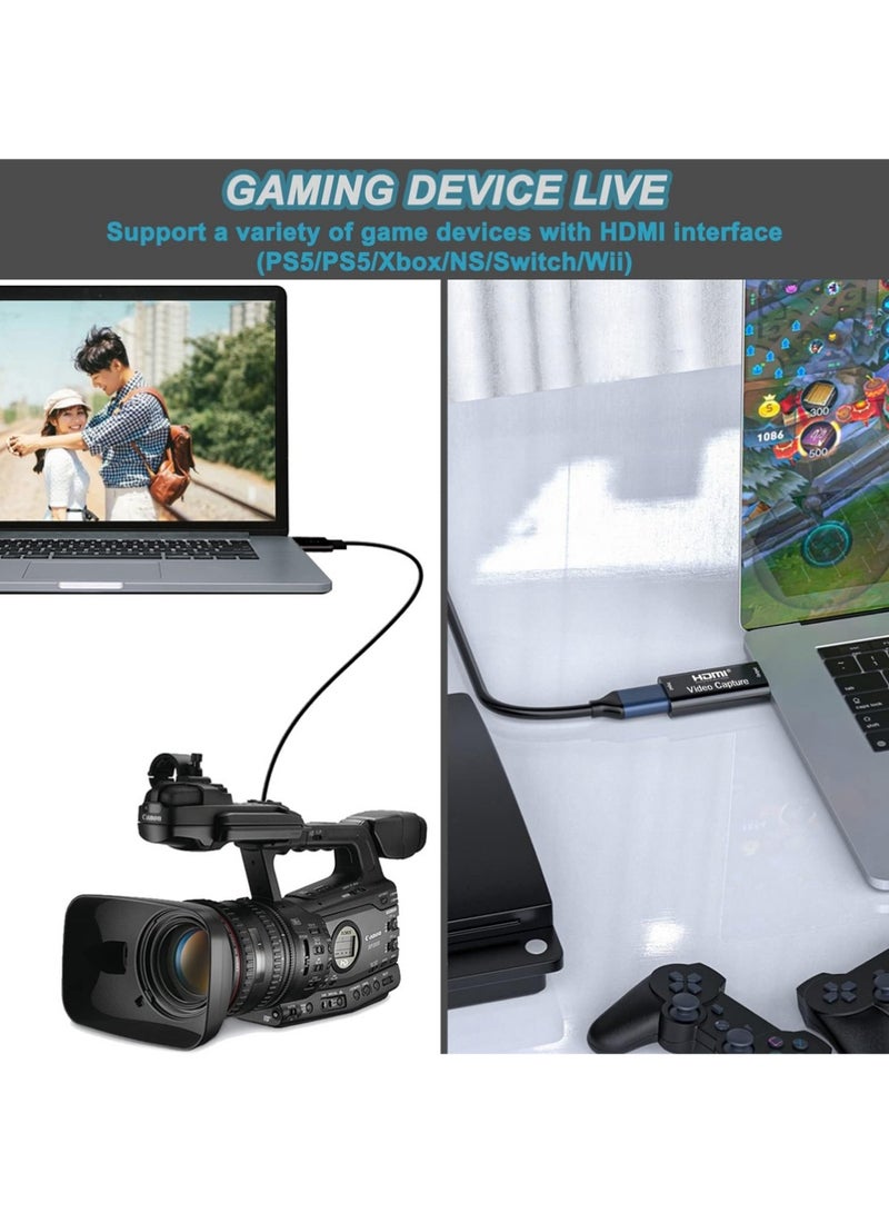 X-level 4K HDMI Video Capture Card, Cam Card Game Capture Card Audio Capture Adapter HDMI to USB 2.0 Record Capture Device for Streaming, Live Broadcasting, Video Conference, Teaching, Gaming - Image 4