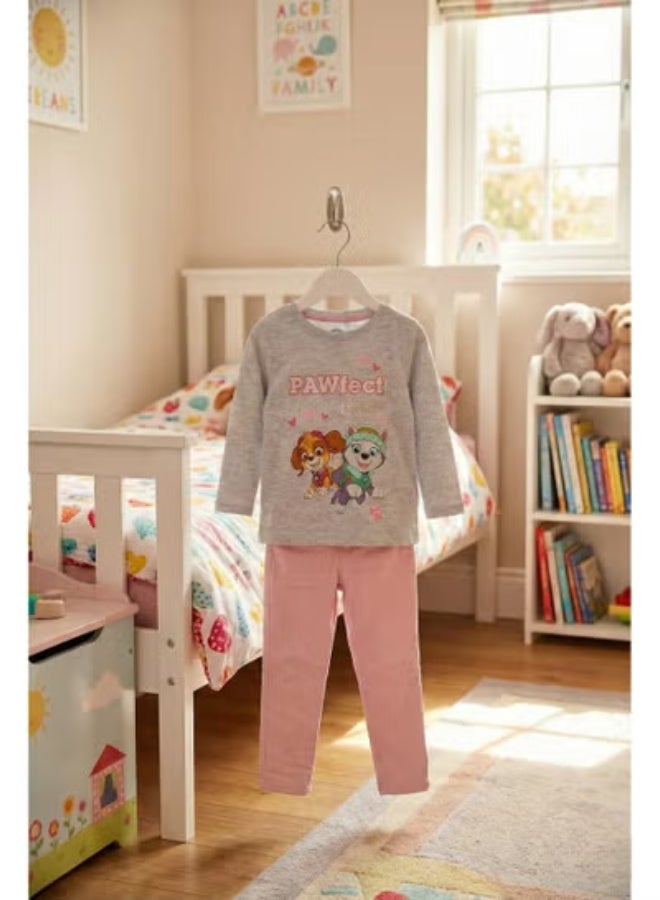 نيكلوديون باو باترول طقم بيجامة أطفال بنات  بأكمام طويلة100%قطن - Image 2