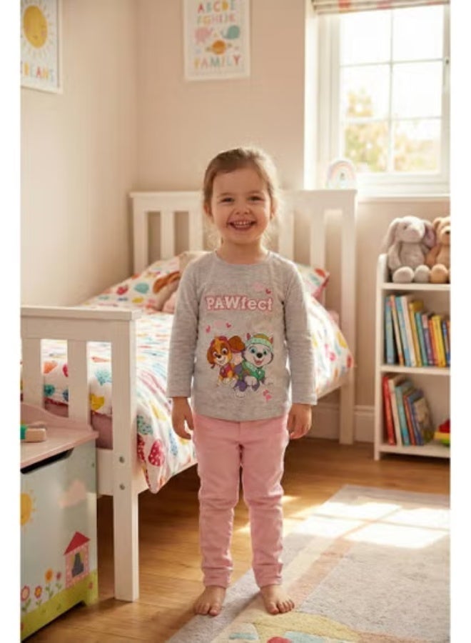 نيكلوديون باو باترول طقم بيجامة أطفال بنات  بأكمام طويلة100%قطن - Image 5