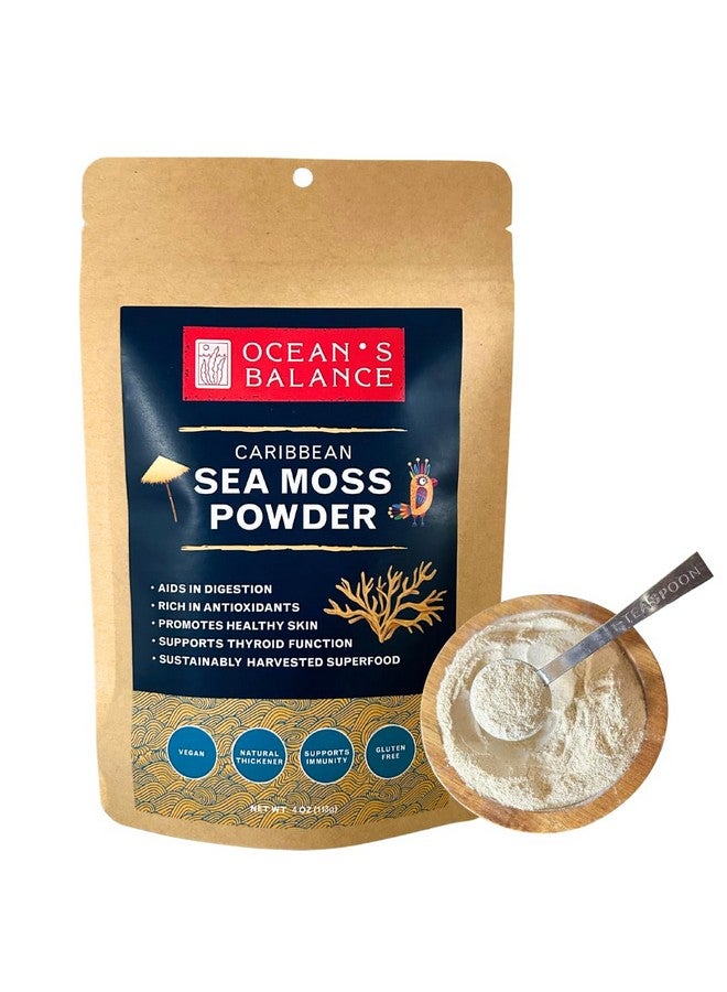 Ocean's Balance Clean Taste of Maine Ocean's Balance Clean Taste of Maine Sea Moss Powder (4oz) - Raw, Wildcrafted, Premium Quality - Supports Detox, Digestive Health, Immune System, Skin & Hair by Nature's Choice - Image 1