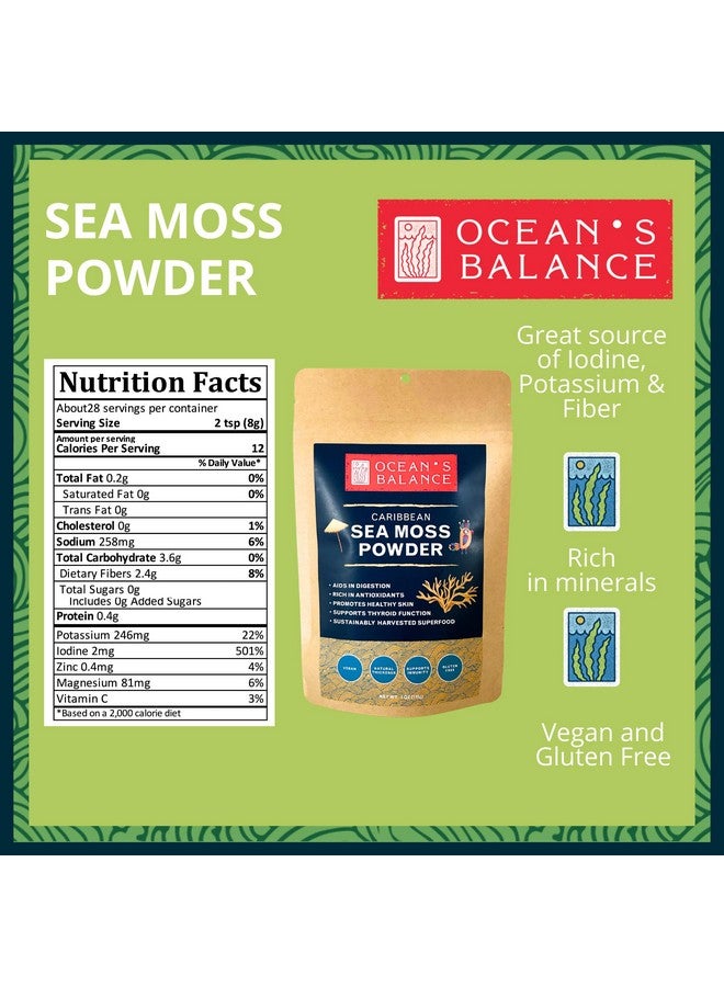 Ocean's Balance Clean Taste of Maine Ocean's Balance Clean Taste of Maine Sea Moss Powder (4oz) - Raw, Wildcrafted, Premium Quality - Supports Detox, Digestive Health, Immune System, Skin & Hair by Nature's Choice - Image 4