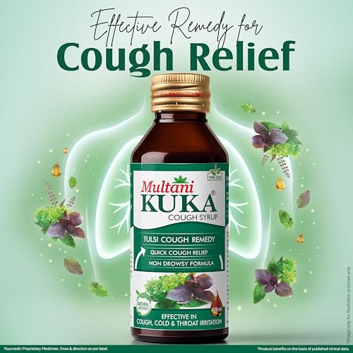 Multani Kuka Cough Syrup 100ml | Get Ayurvedic Relief from Throat Issue, Chest Congestion, All Types Of cough & Cold | Goodness Of Tulsi, Pippali, Satpudina & Other Herbs - Image 3