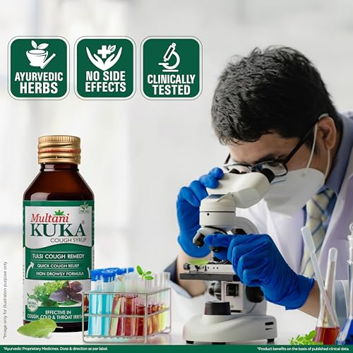 Multani Kuka Cough Syrup 100ml | Get Ayurvedic Relief from Throat Issue, Chest Congestion, All Types Of cough & Cold | Goodness Of Tulsi, Pippali, Satpudina & Other Herbs - Image 5