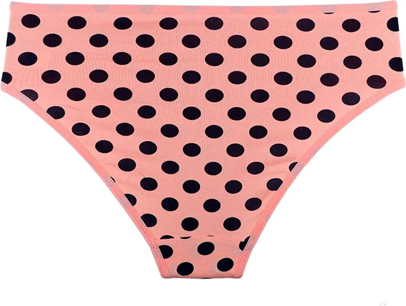 Sensu Women's Polka Dot Model Slip Panties 5 Pack Set KTS1188