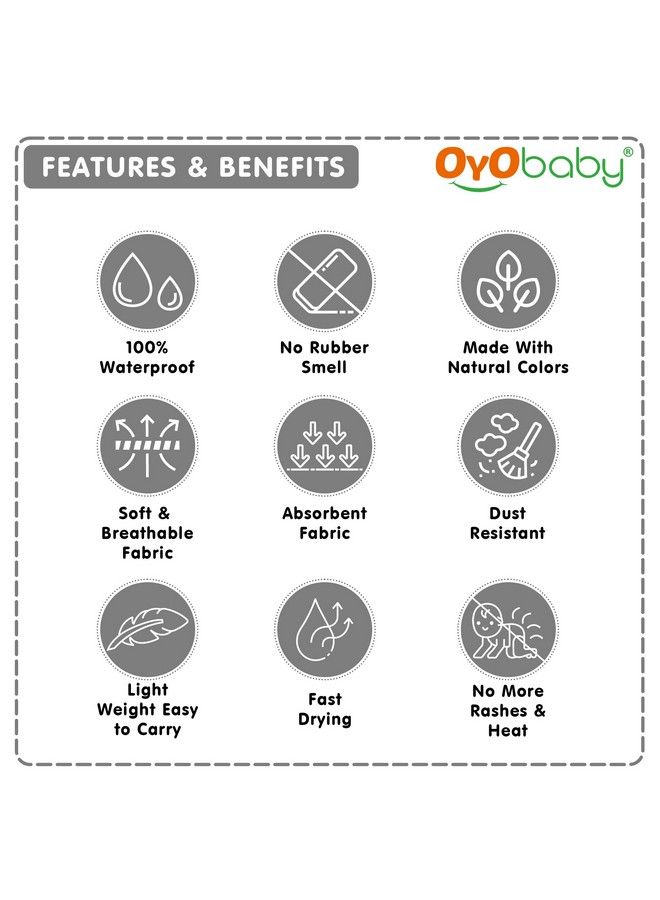 OYO BABY Waterproof Quick Dry Sheet For Baby; Bed Pad ; Baby Bed Protector Sheet For Toddler Children (Large (140Cm X 100Cm) Grey) - Image 4