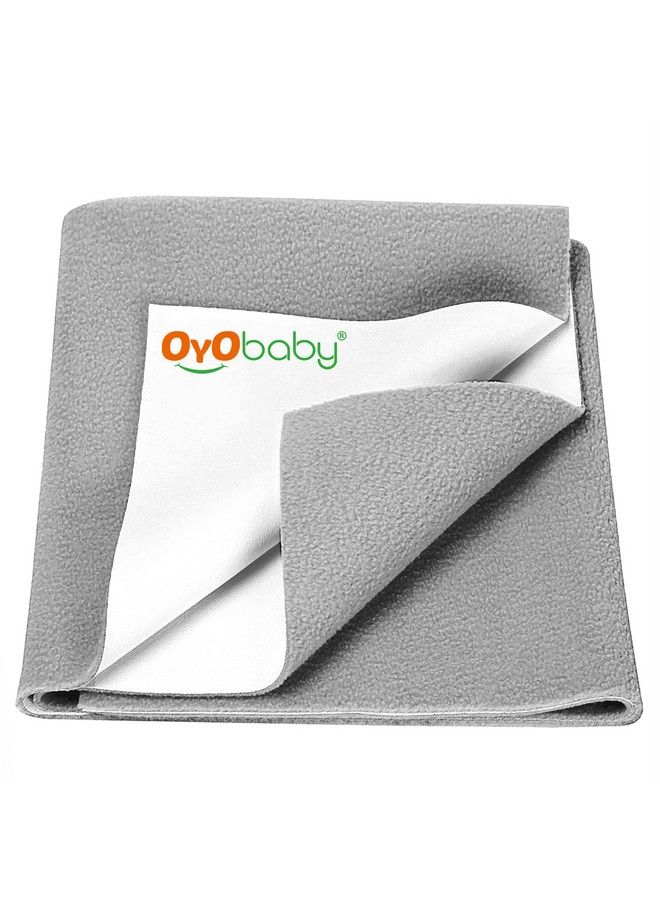 OYO BABY Waterproof Quick Dry Sheet For Baby; Bed Pad ; Baby Bed Protector Sheet For Toddler Children (Large (140Cm X 100Cm) Grey) - Image 2