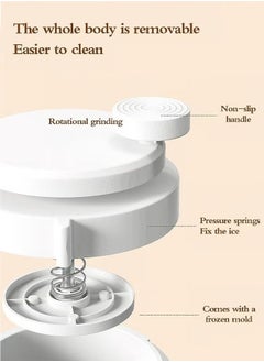 Generic Shaved Ice Machine Diy Hand-Cranked Ice Machine Ice Crusher Stall Household Non-Plug-in Manual Matte Artifact Hail Ice Soft Hand-Cranking Ice Breaker Slush Machine  - Image 3