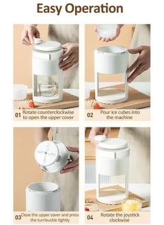 Generic Shaved Ice Machine Diy Hand-Cranked Ice Machine Ice Crusher Stall Household Non-Plug-in Manual Matte Artifact Hail Ice Soft Hand-Cranking Ice Breaker Slush Machine  - Image 5