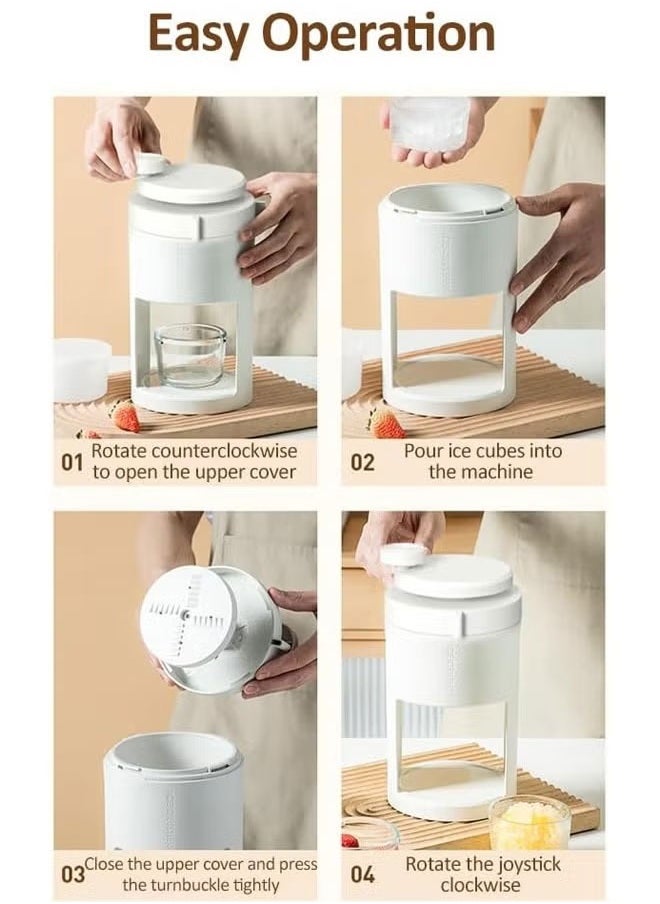 Generic - Shaved Ice Machine Diy Hand-Cranked Ice Machine Ice Crusher Stall Household Non-Plug-in Manual Matte Artifact Hail Ice Soft Hand-Cranking Ice Breaker Slush Machine - Image 1