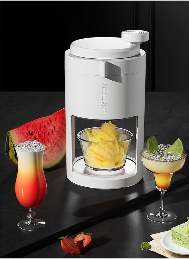 Generic - Shaved Ice Machine Diy Hand-Cranked Ice Machine Ice Crusher Stall Household Non-Plug-in Manual Matte Artifact Hail Ice Soft Hand-Cranking Ice Breaker Slush Machine - Image 1