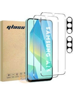 Glass [2+2 Pack] HD Clear Tempered Glass Screen Protector + Black Camera Lens Protector for Samsung Galaxy A16 6.7",  Touch Sensitive, HD 9H Hardness Bubble Free Scratch Resistant, Case Friendly (Boxed, 2+2 PCS)  - Image 1