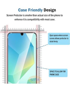 Glass [2+2 Pack] HD Clear Tempered Glass Screen Protector + Black Camera Lens Protector for Samsung Galaxy A16 6.7",  Touch Sensitive, HD 9H Hardness Bubble Free Scratch Resistant, Case Friendly (Boxed, 2+2 PCS)  - Image 4