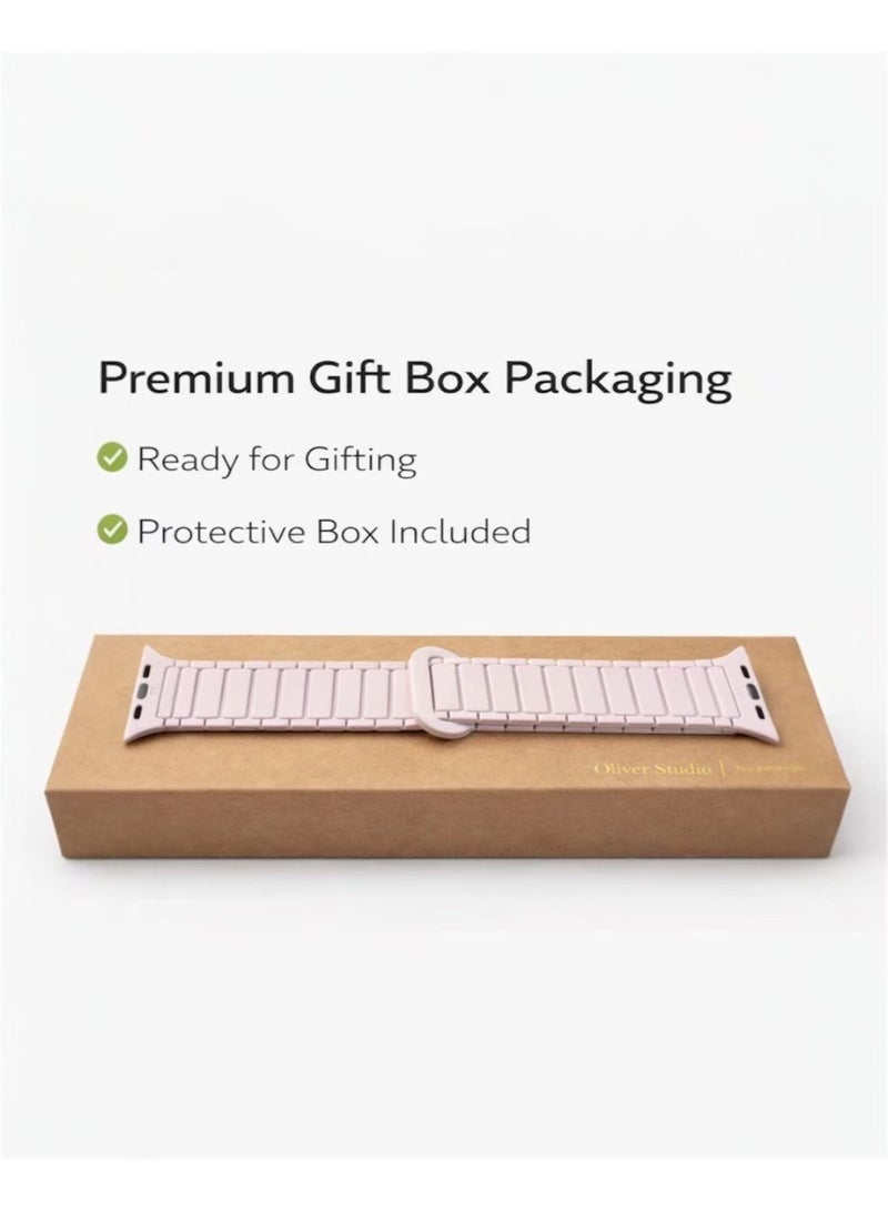 حزام سيليكون مغناطيسي متوافق مع Apple Watch مقاس 38/40/41 مم، حزام رياضي ناعم بديل بإغلاق مغناطيسي آمن لسلسلة 1–9 و SE - Image 5