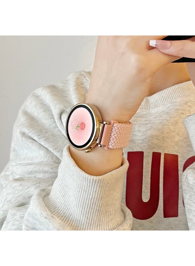 For HuaweiGT4 Strap GT5/3 Women's 41mm Watch Watch4/3Pro Woven Strap Explosions-Color:Woven One-piece Buckle-wine Red Spell Starlight-Specifications:For HuaweiWatch Buds 【dial 46mm】】 - Image 5