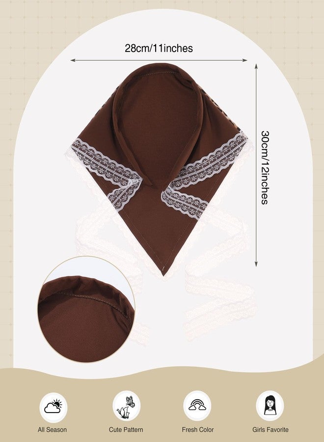Molans 3PCS Triangle Headband Scarf for women - Fashion Kerchief Accessories with Lace Trim Adjustable Bohemian Hair Bandanas - Image 2