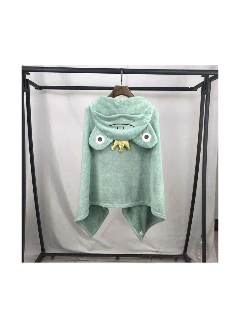 Loquat With Hood Coral Fleece Cloaks Bath Towels