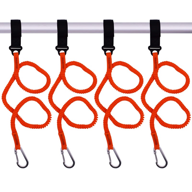 YYST Orange Paddle Leash Paddle Holder Tool Lanyard - No Paddle (Orange X 4 Pack) - Image 1