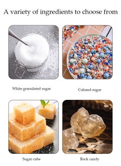 DUNISO Mini Electric Cotton Candy Machine, Portable Cotton Candy Diy Machine, Household Children's Sugar Machine, Detachable And Easy To Clean，Suitable For Family，Party，Celebration, 270*270*200mm  - Image 3